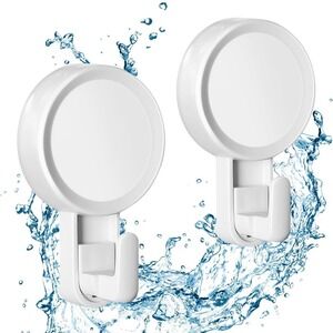 LUXEAR Suction Hooks, Powerful Vacuum Suction Cup Hooks  Shower, Removable hang